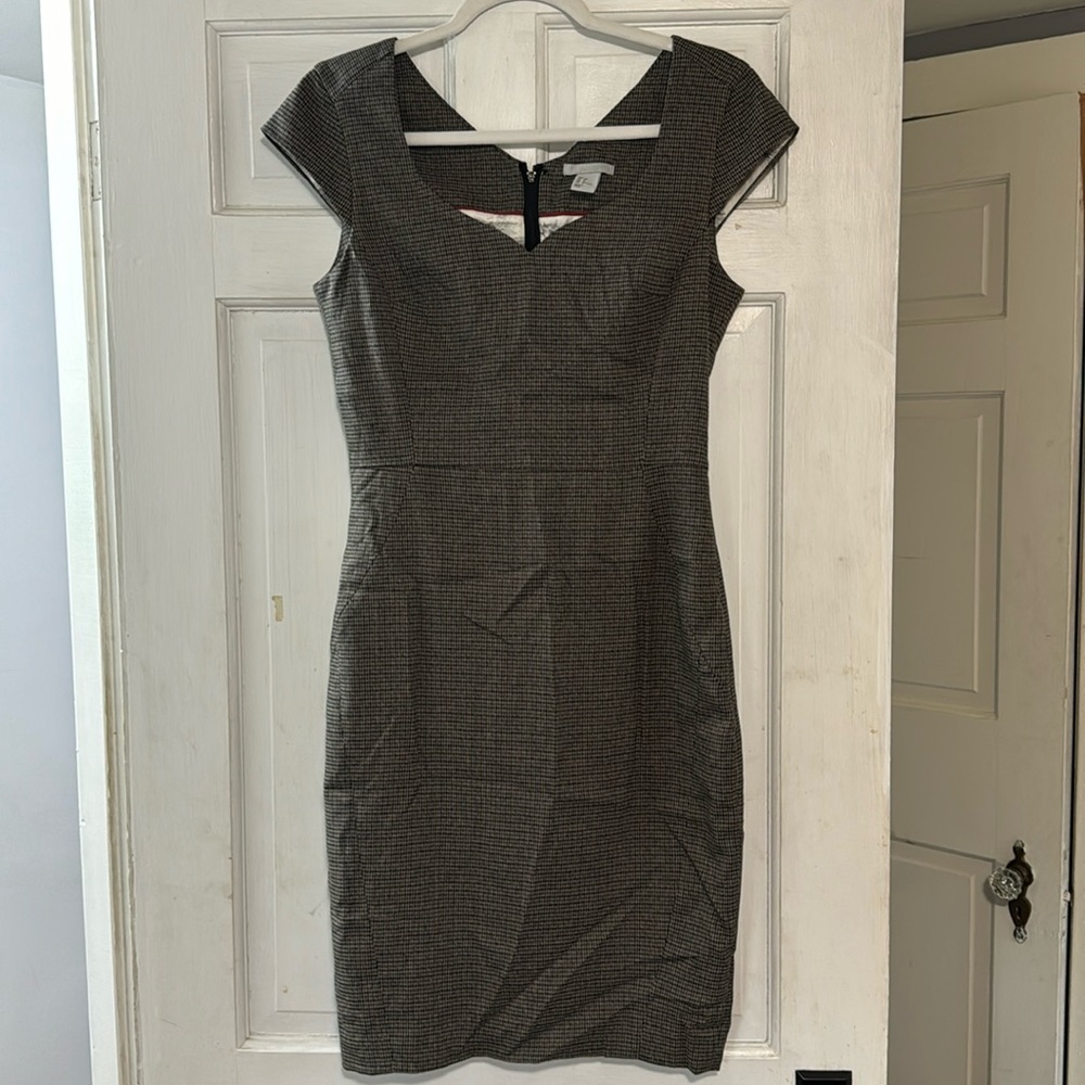 H&M Micro Houndstooth Dress